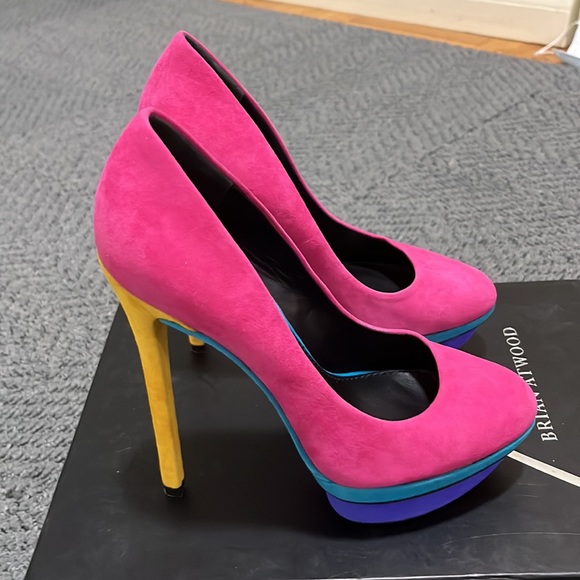 Brian Atwood Multicolor heels slightly used - Picture 2 of 5